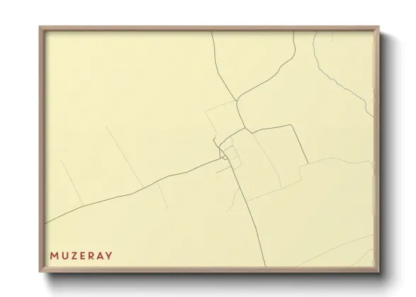 Une affiche de carte sur Muzeray