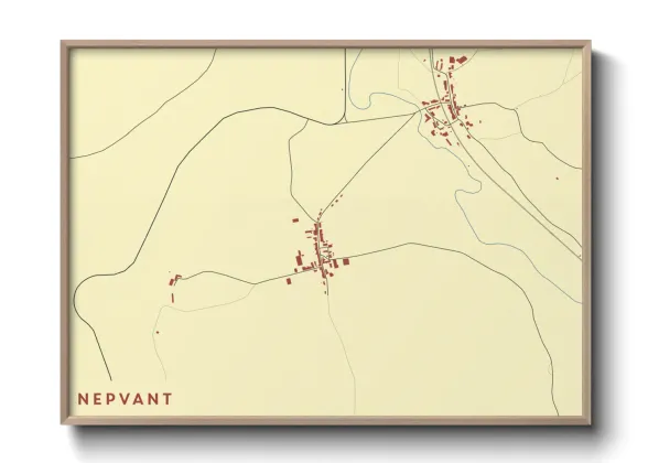 Une affiche de carte sur Nepvant