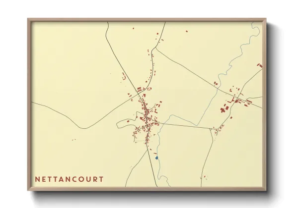 Une affiche de carte sur Nettancourt