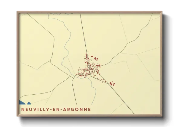 Une affiche de carte sur Neuvilly-en-Argonne