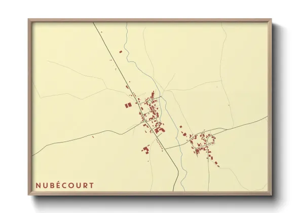 Une affiche de carte sur Nubécourt