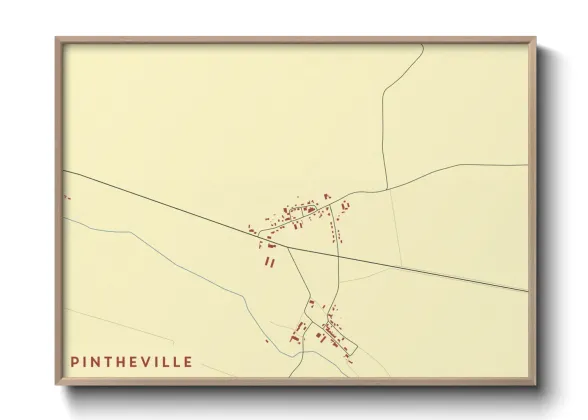 Une affiche de carte sur Pintheville