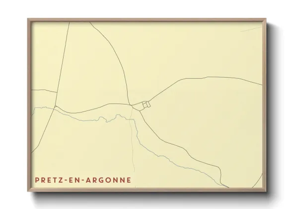 Une affiche de carte sur Pretz-en-Argonne