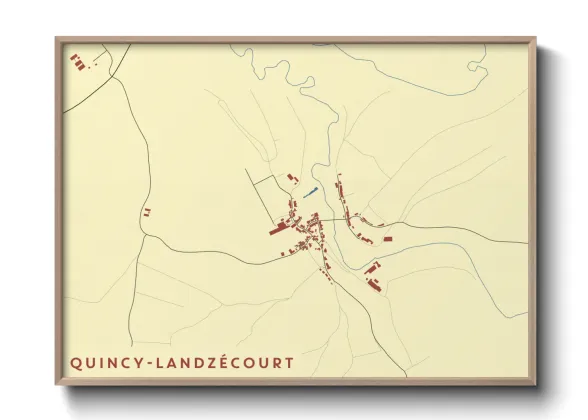 Une affiche de carte sur Quincy-Landzécourt