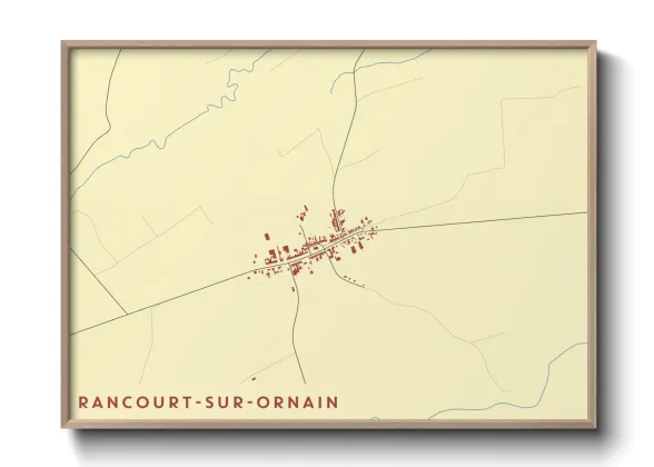 Une affiche de carte sur Rancourt-sur-Ornain
