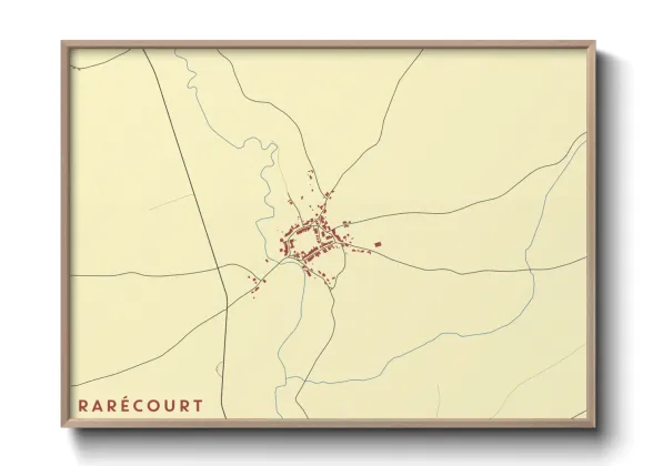 Une affiche de carte sur Rarécourt