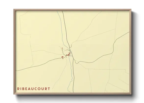 Une affiche de carte sur Ribeaucourt