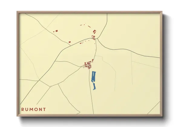 Une affiche de carte sur Rumont