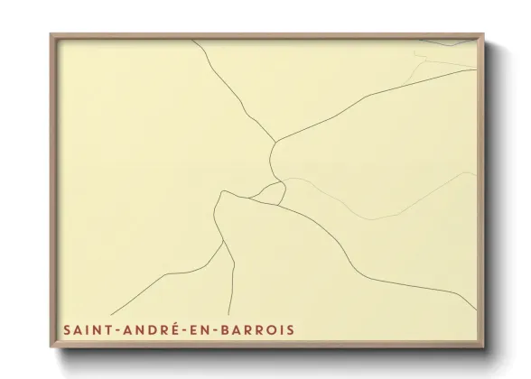 Une affiche de carte sur Saint-André-en-Barrois
