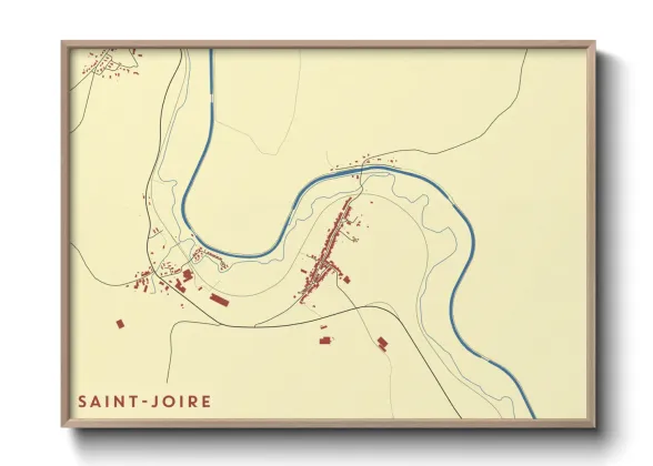 Une affiche de carte sur Saint-Joire