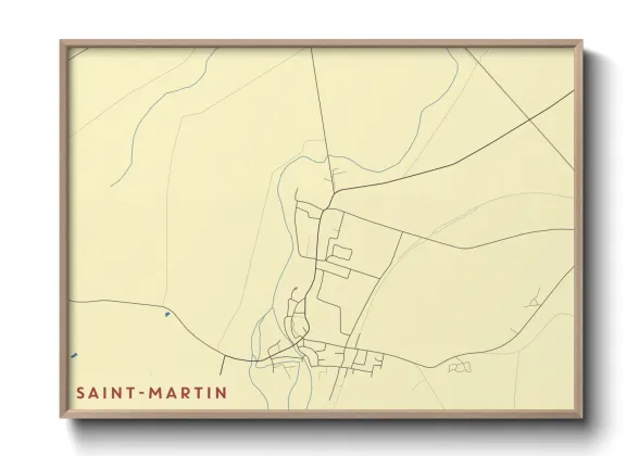 Une affiche de carte sur Saint-Martin