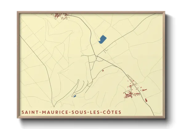Une affiche de carte sur Saint-Maurice-sous-les-Côtes