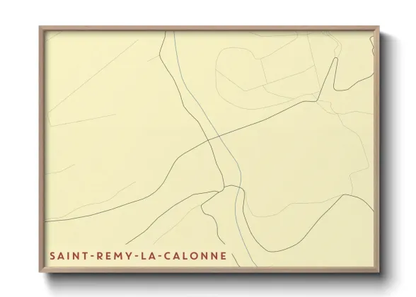 Une affiche de carte sur Saint-Remy-la-Calonne