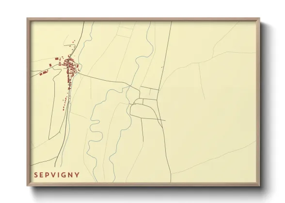 Une affiche de carte sur Sepvigny