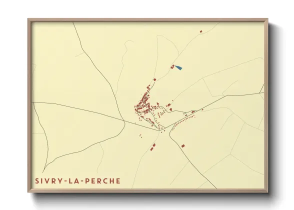 Une affiche de carte sur Sivry-la-Perche