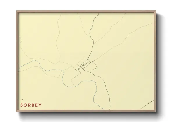 Une affiche de carte sur Sorbey