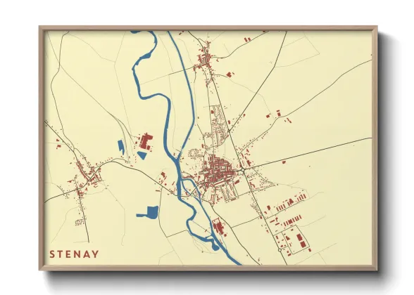 Une affiche de carte sur Stenay