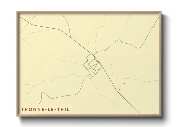 Une affiche de carte sur Thonne-le-Thil