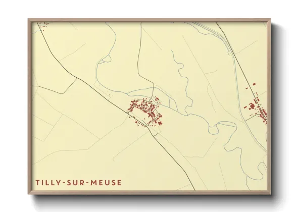 Une affiche de carte sur Tilly-sur-Meuse