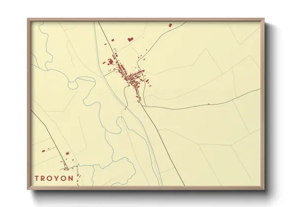 Une affiche de carte sur Troyon