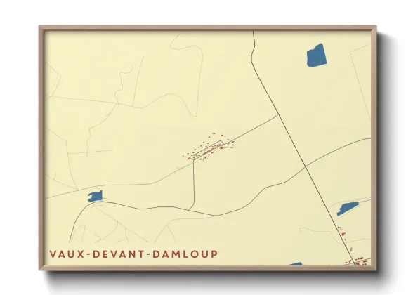 Une affiche de carte sur Vaux-devant-Damloup