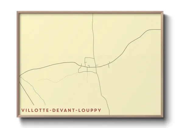 Une affiche de carte sur Villotte-devant-Louppy