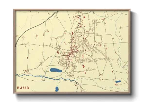 Une affiche de carte sur Baud