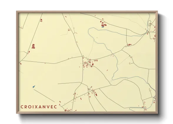 Une affiche de carte sur Croixanvec