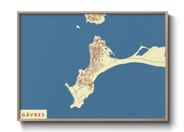 Une affiche de carte sur Gâvres