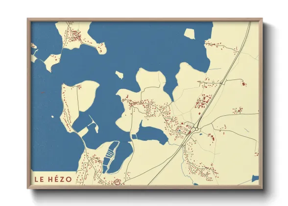 Une affiche de carte sur Le Hézo