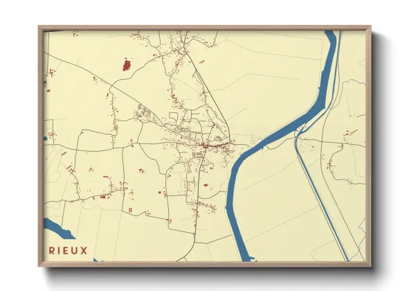 Une affiche de carte sur Rieux