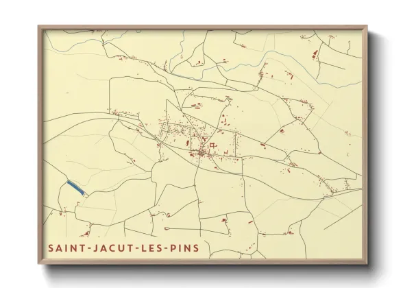 Une affiche de carte sur Saint-Jacut-les-Pins