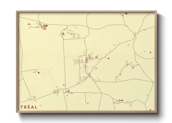 Une affiche de carte sur Tréal