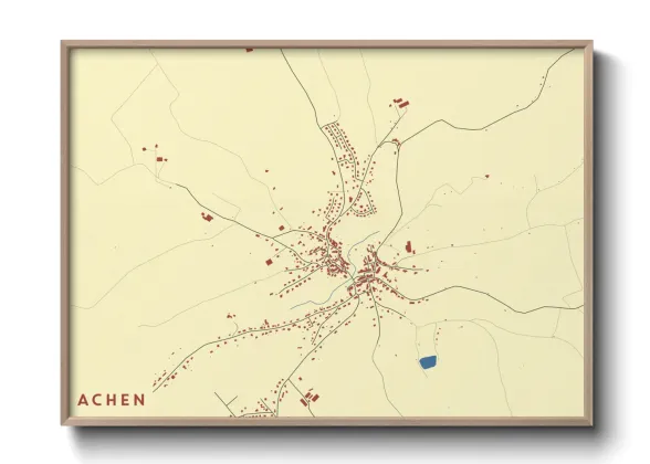 Une affiche de carte sur Achen