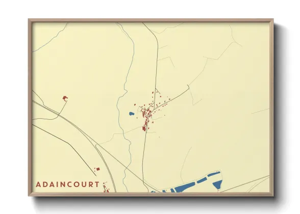 Une affiche de carte sur Adaincourt