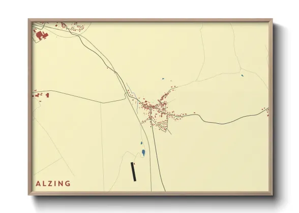 Une affiche de carte sur Alzing