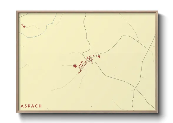 Une affiche de carte sur Aspach