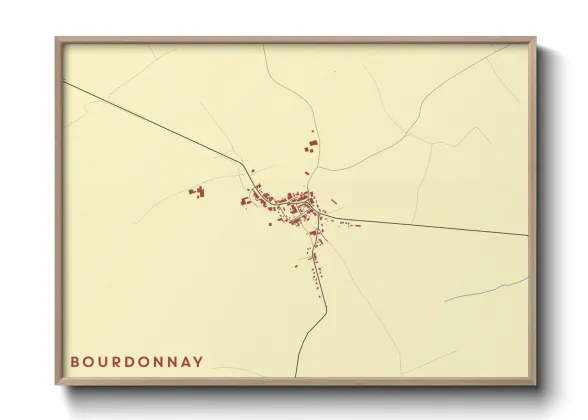 Une affiche de carte sur Bourdonnay
