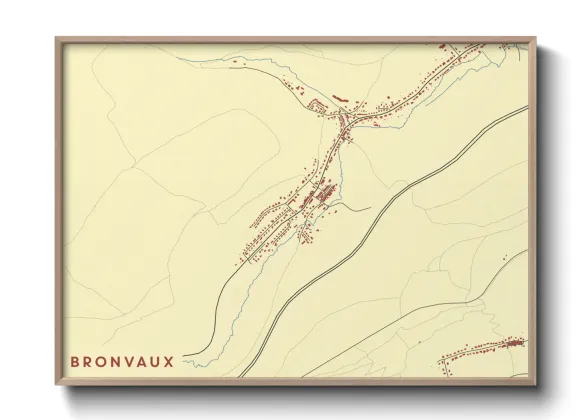 Une affiche de carte sur Bronvaux