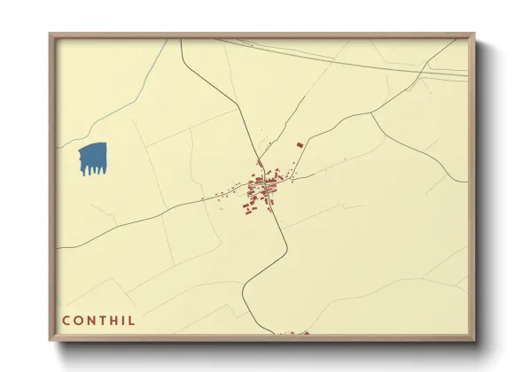 Une affiche de carte sur Conthil