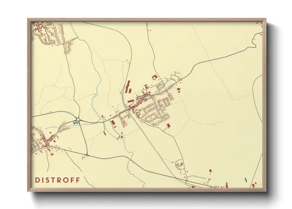 Une affiche de carte sur Distroff