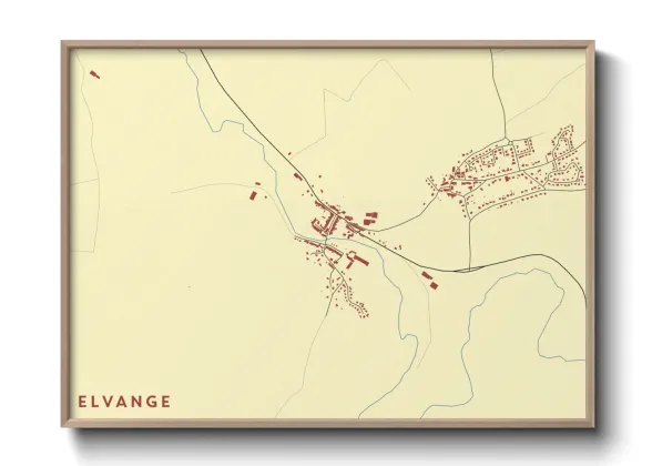 Une affiche de carte sur Elvange