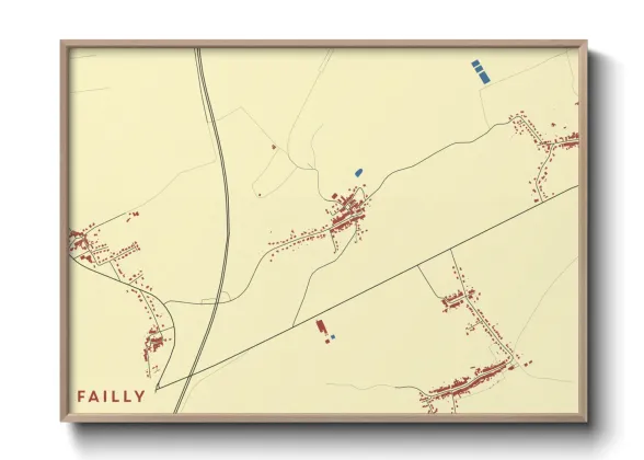 Une affiche de carte sur Failly