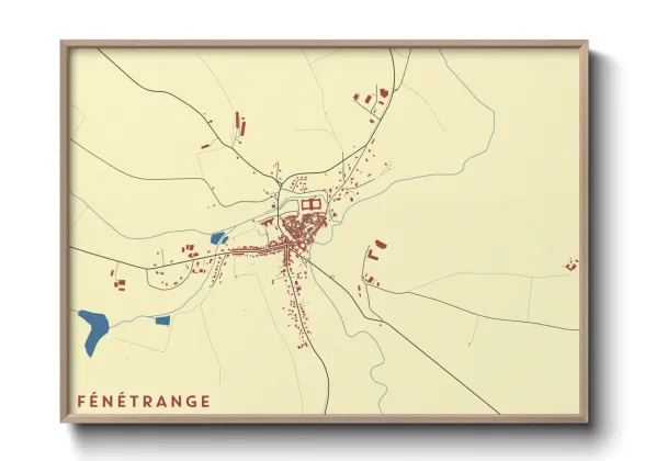 Une affiche de carte sur Fénétrange