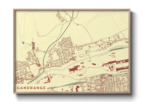 Une affiche de carte sur Gandrange