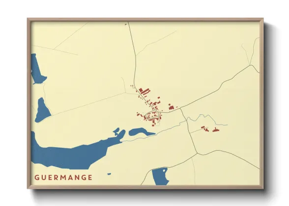 Une affiche de carte sur Guermange