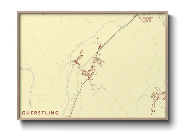 Une affiche de carte sur Guerstling