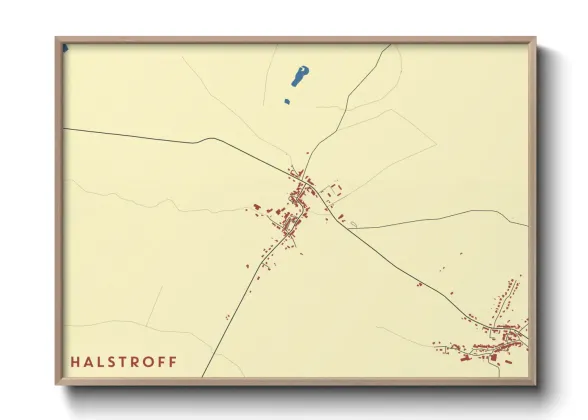 Une affiche de carte sur Halstroff