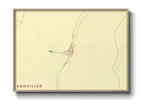 Une affiche de carte sur Hanviller