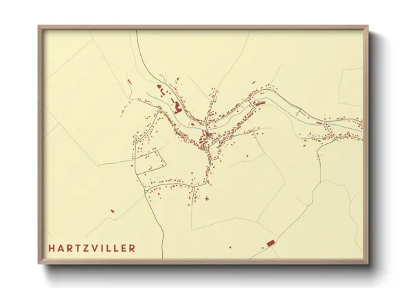 Une affiche de carte sur Hartzviller